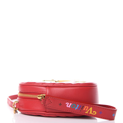 Louis Vuitton Calfskin Embellished New Wave Love Lock Heart Bag Ecarlate 4 of 10