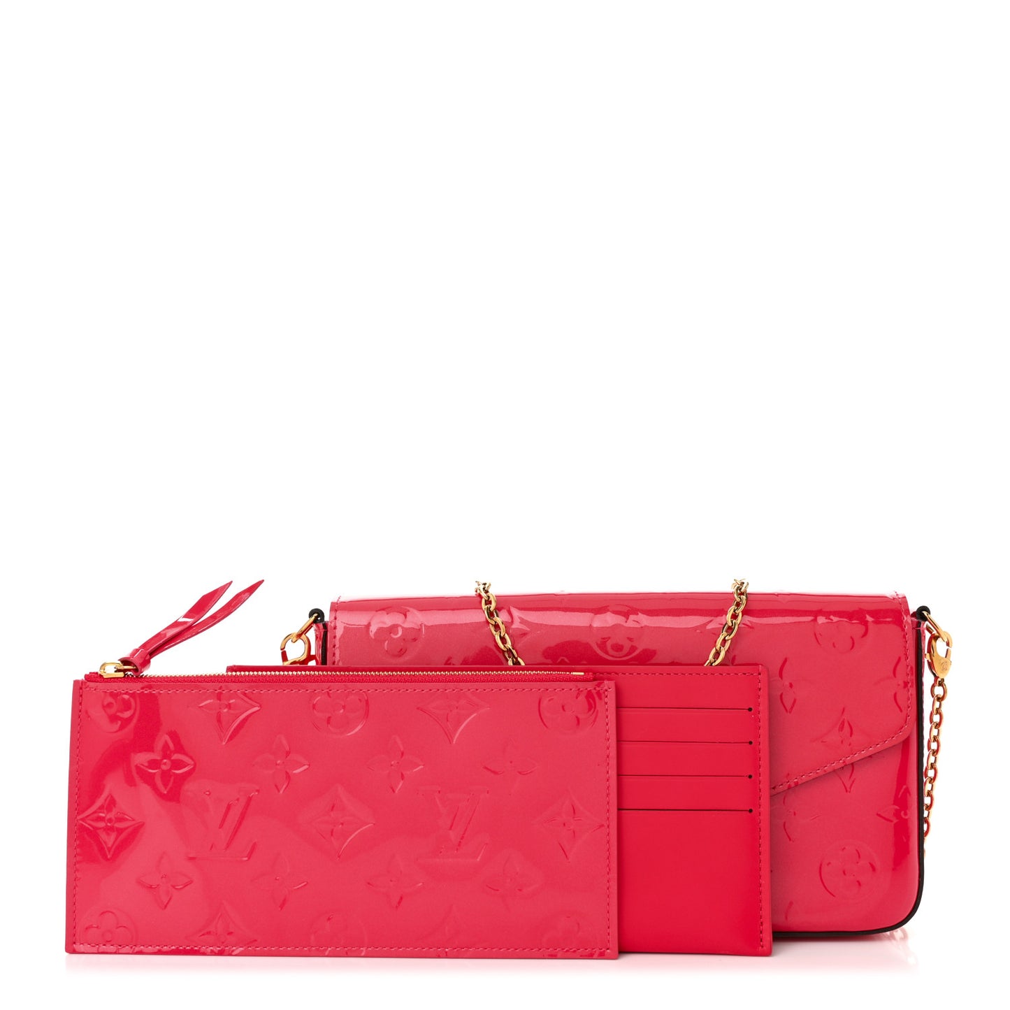 Vernis Felicie Pochette Chain Wallet Hot Pink