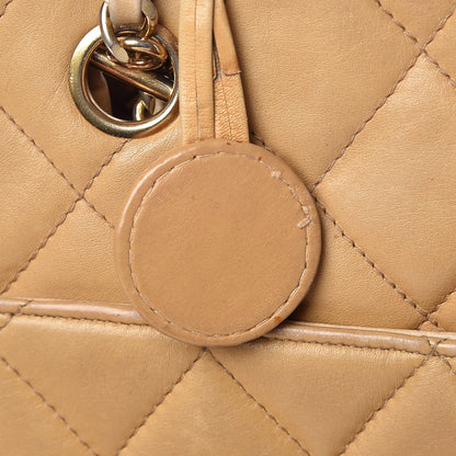 Chanel Lambskin Quilted Tote Beige 12 of 30
