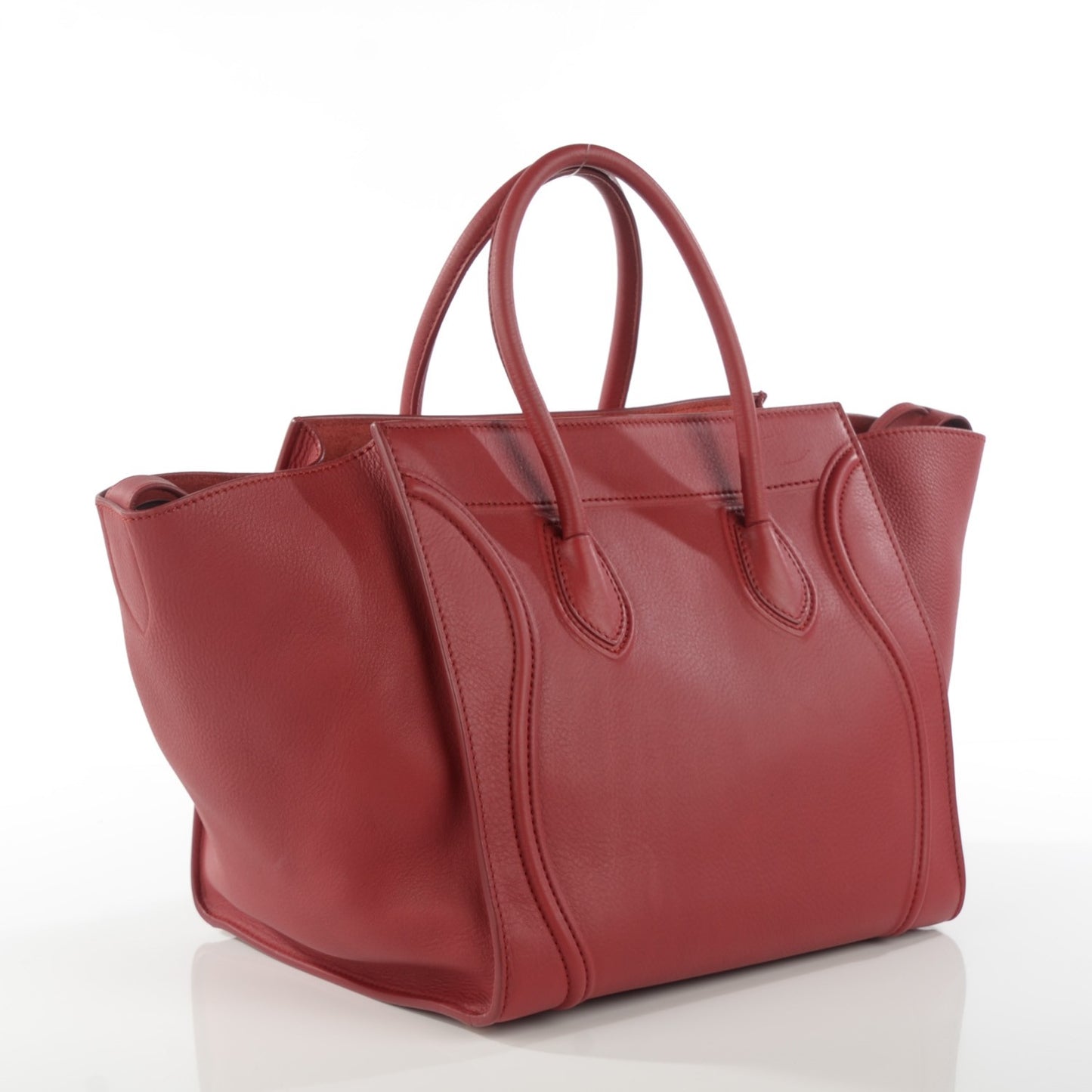 Supple Calfskin Medium Phantom Luggage Red