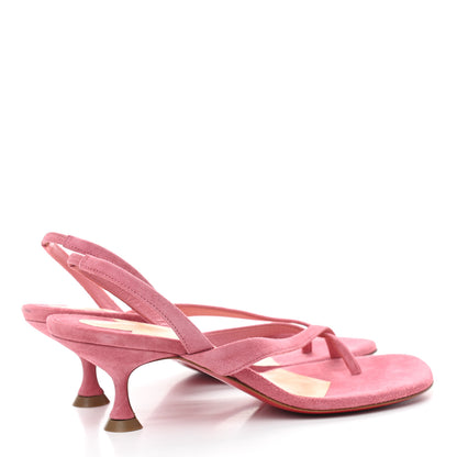 Christian Louboutin Veau Velours Taralita 55 Thong Sandals 36.5 Milady 4 of 7