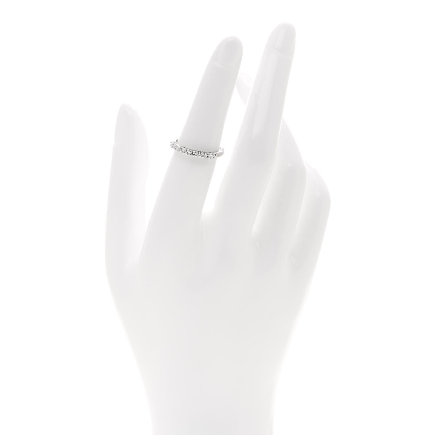 Tiffany Platinum Diamond .25ctw Embrace Half Circle Band Ring 50 5.5 2 of 6