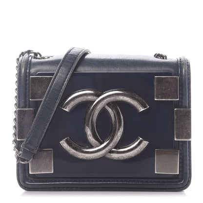 Chanel Lambskin Plexiglass Boy Brick Flap Blue 1 of 13