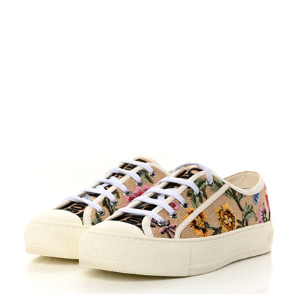 Christian Dior Canvas Rosa Mutabilis Embroidered Womens Walk'N'Dior Low Top Sneakers 37 Multicolor 3 of 8