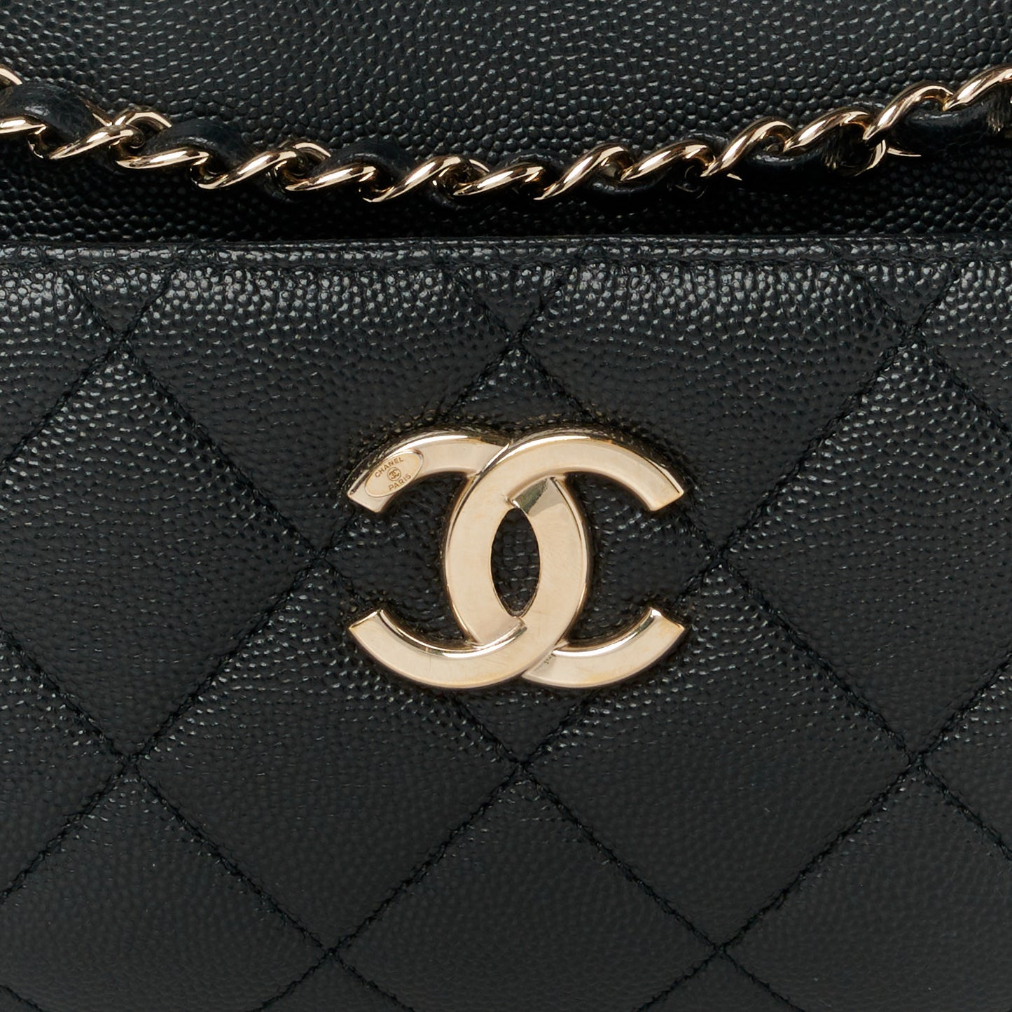 Caviar Quilted Small In & Out Camera Case Black