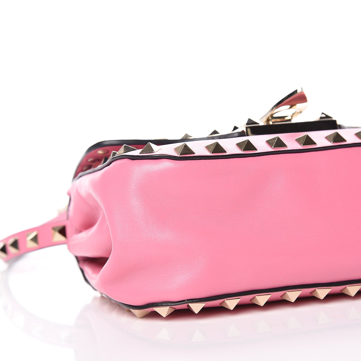 Valentino Garavani Vitello Mini Rockstud Flap Saddle Crossbody Bag Ninphea 5 of 10