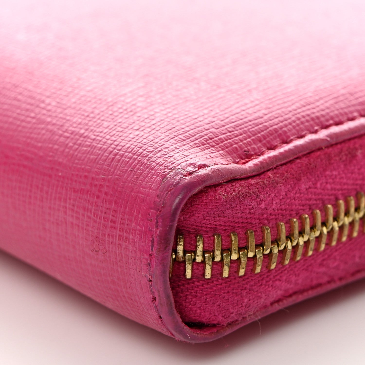 Fendi Vitello Elite Zip Around Wallet Ciclamino 10 of 12