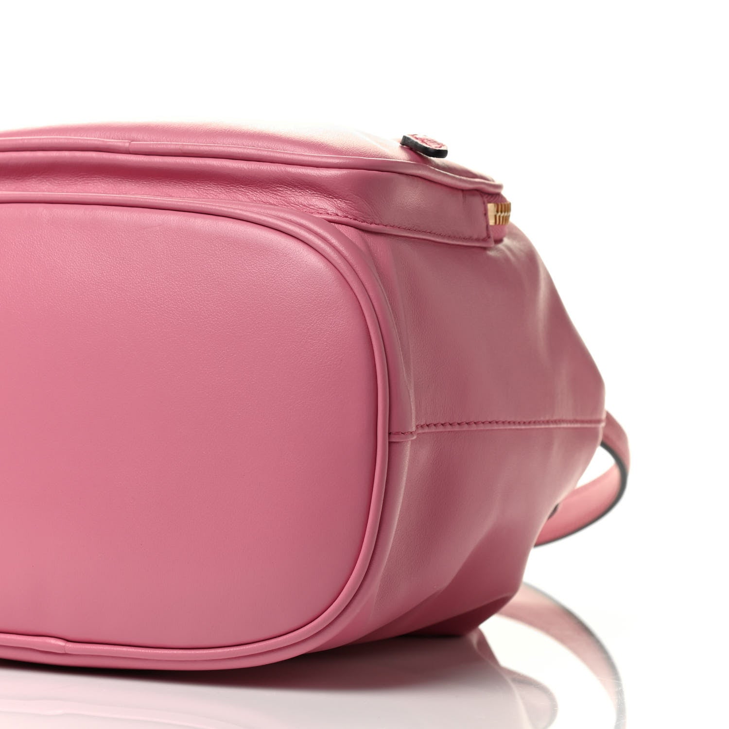 Prada Light Calfskin Saffiano Mini Bucket Crossbody Bag Begonia 9 of 9