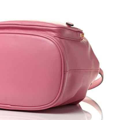 Prada Light Calfskin Saffiano Mini Bucket Crossbody Bag Begonia 9 of 9