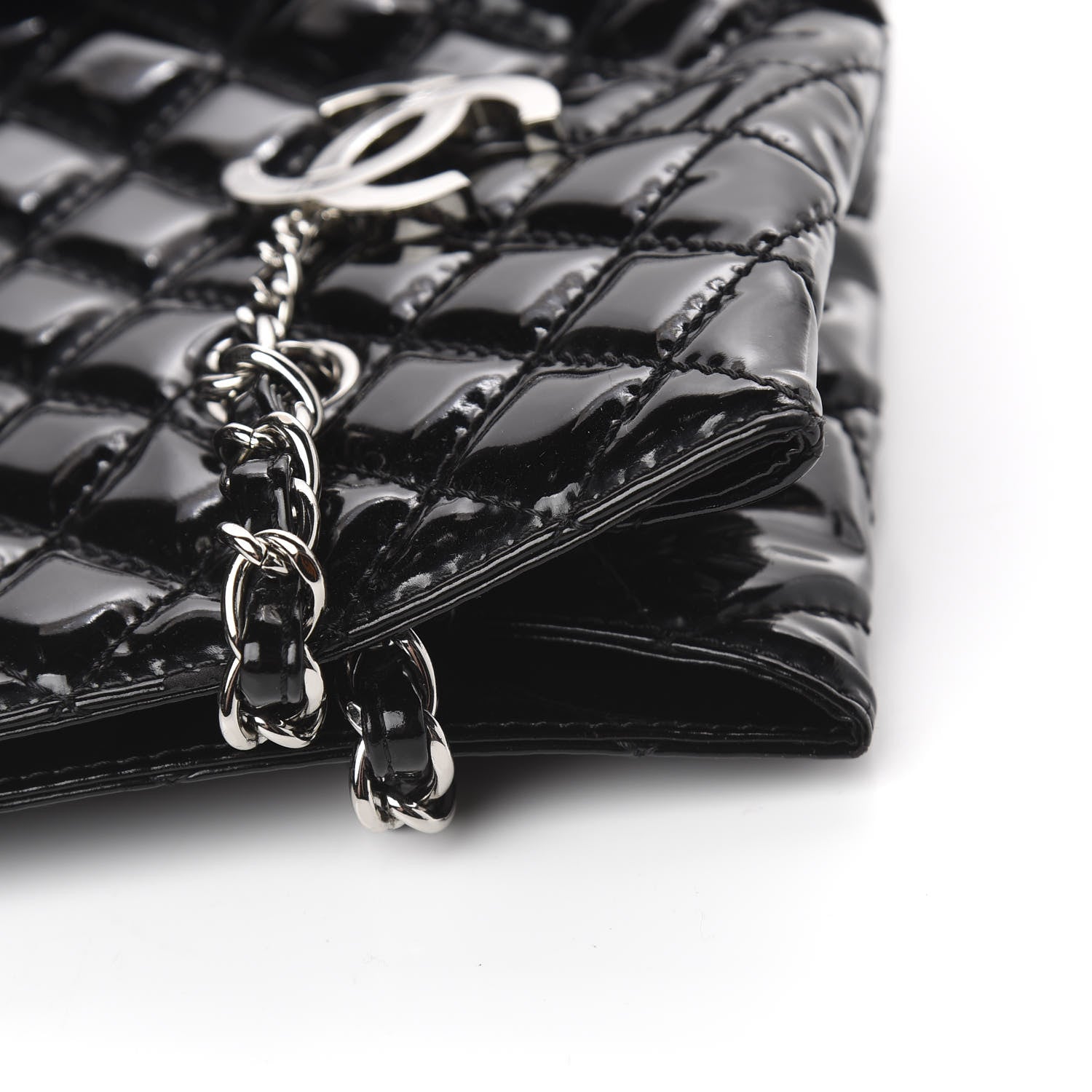 Chanel Vinyl Quilted In The Business North South Tote Black 10 of 16