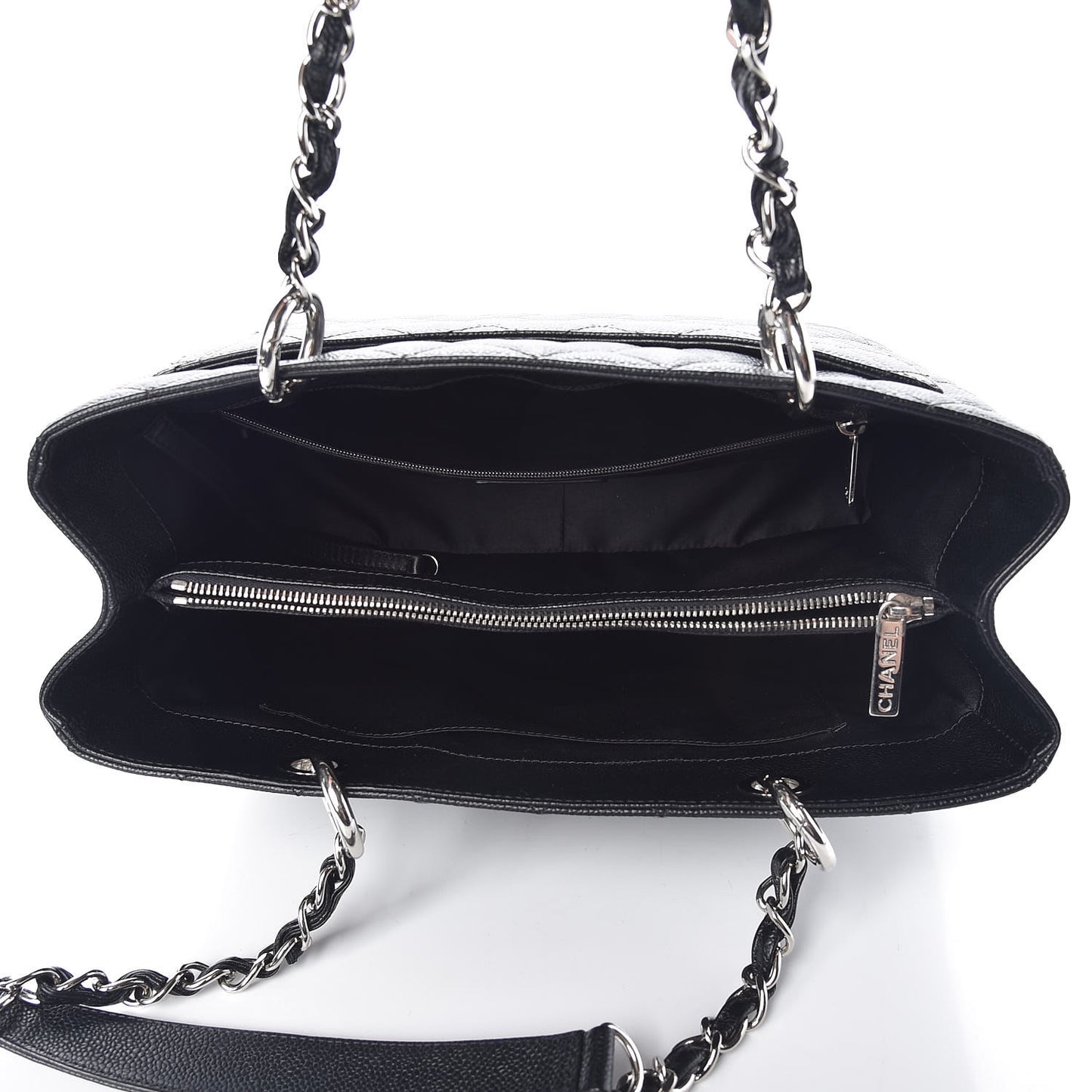 Caviar Quilted Grand Shopping Tote GST Black