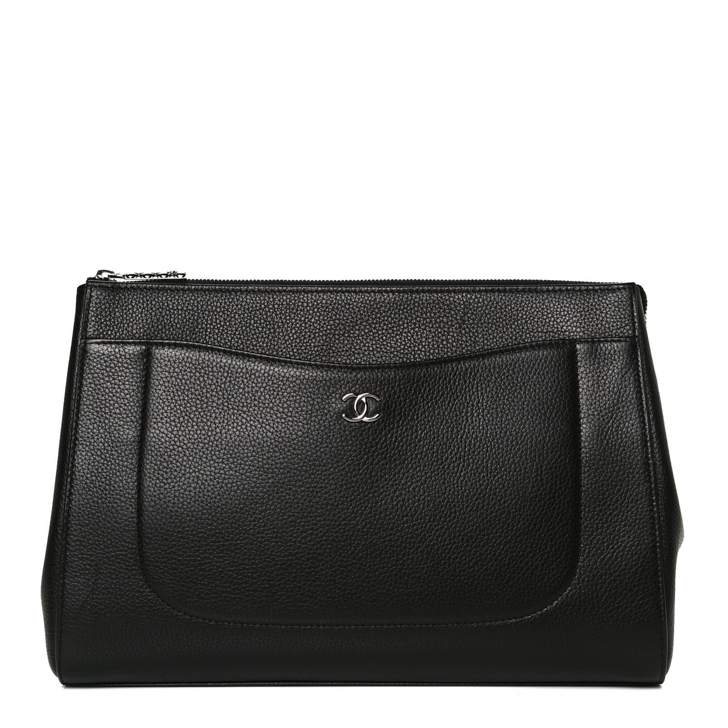 Grained Calfskin Large Neo Executive Cosmetic Case Black