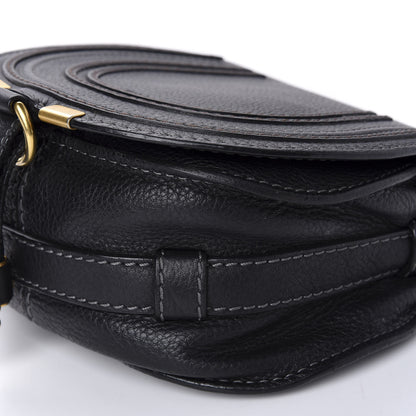 Chloe Calfskin Mini Marcie Round Crossbody Bag Black 8 of 11