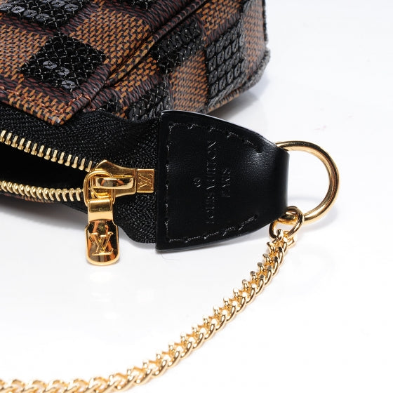 Damier Paillettes Mini Pochette Accessories Black