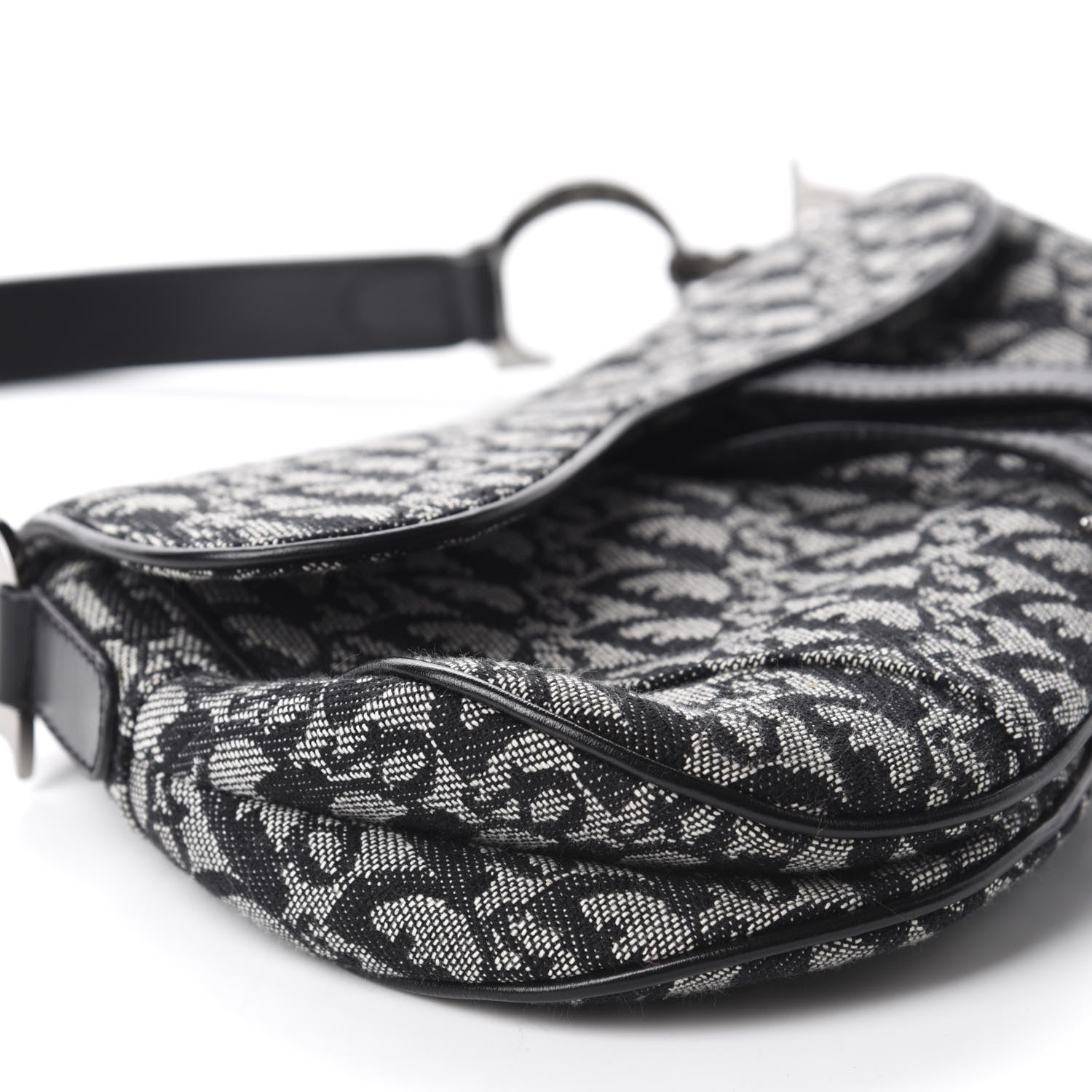 Christian Dior Monogram Saddle Bag Black 6 of 10