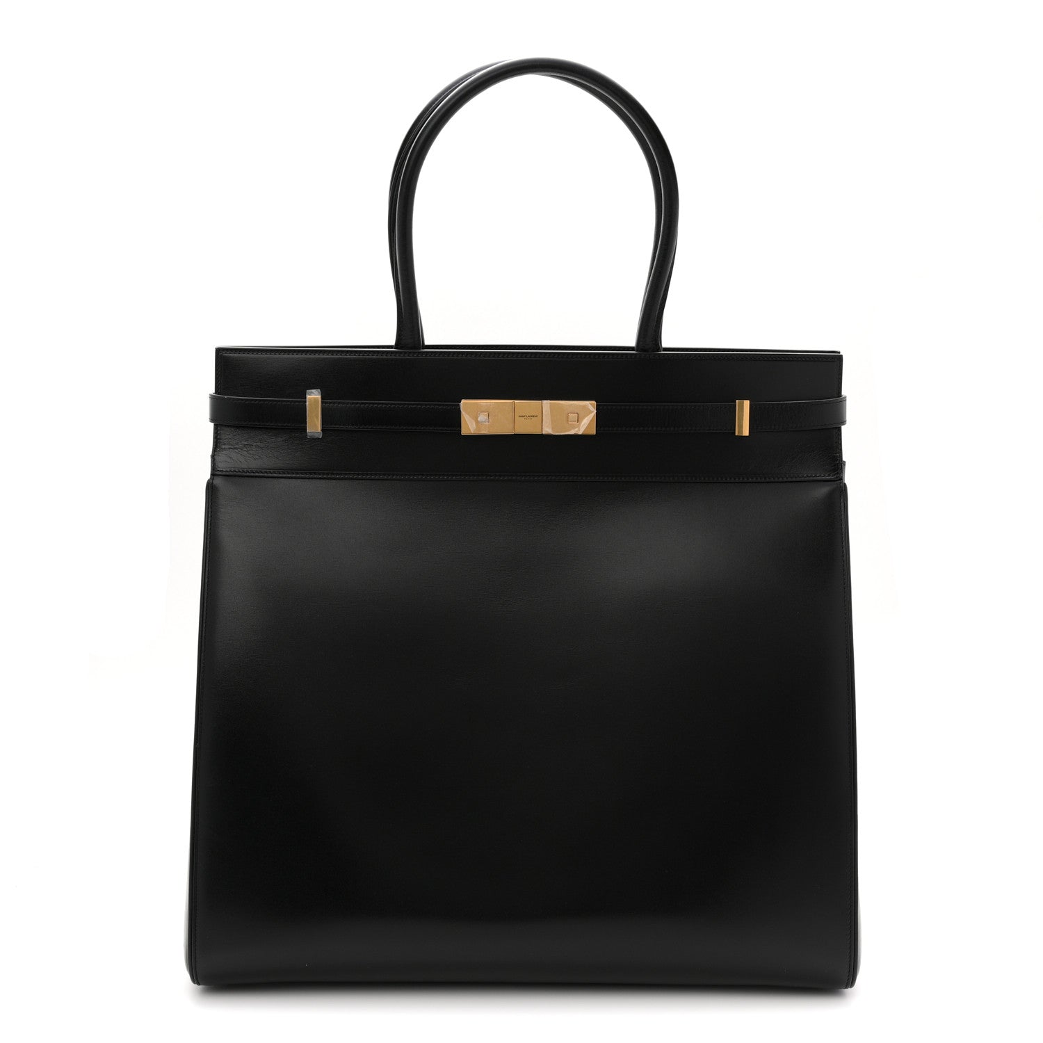 Saint Laurent Smooth Calfskin Manhattan North South Shopper Tote Black 1 of 11
