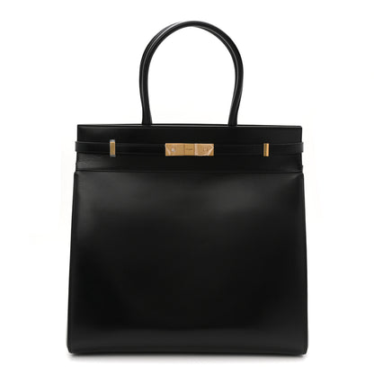 Saint Laurent Smooth Calfskin Manhattan North South Shopper Tote Black 1 of 11