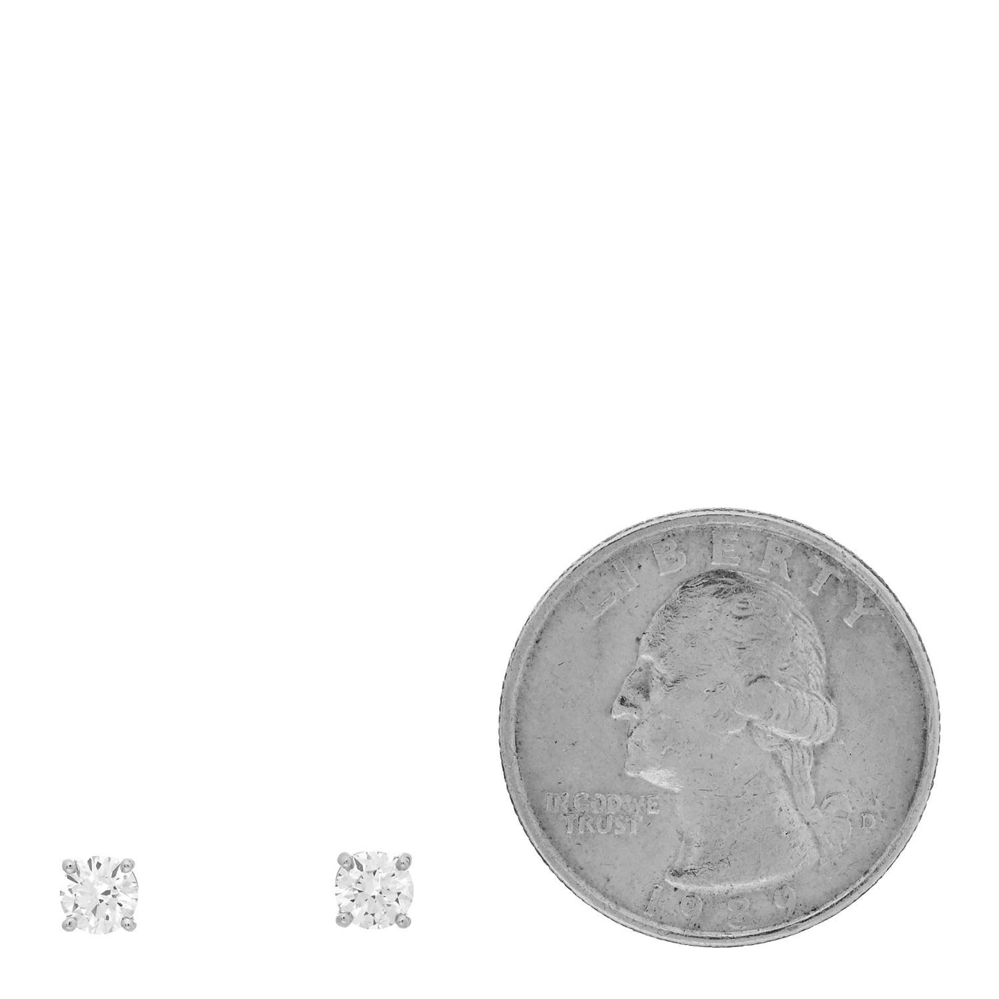 Platinum Diamond .60ctw Solitaire Earrings