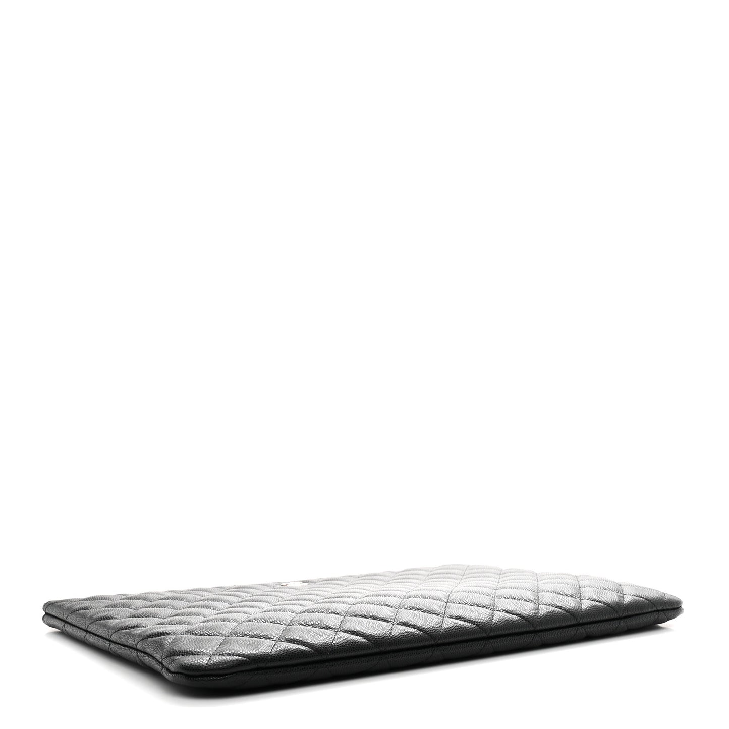 Caviar Quilted Large Cosmetic Case Black