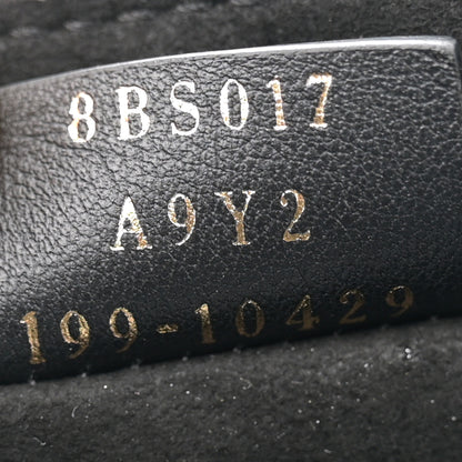 Fendi Shearling Vitello Vernice Mou Pequin Striped Mini Baguette Tobacco Black 7 of 10