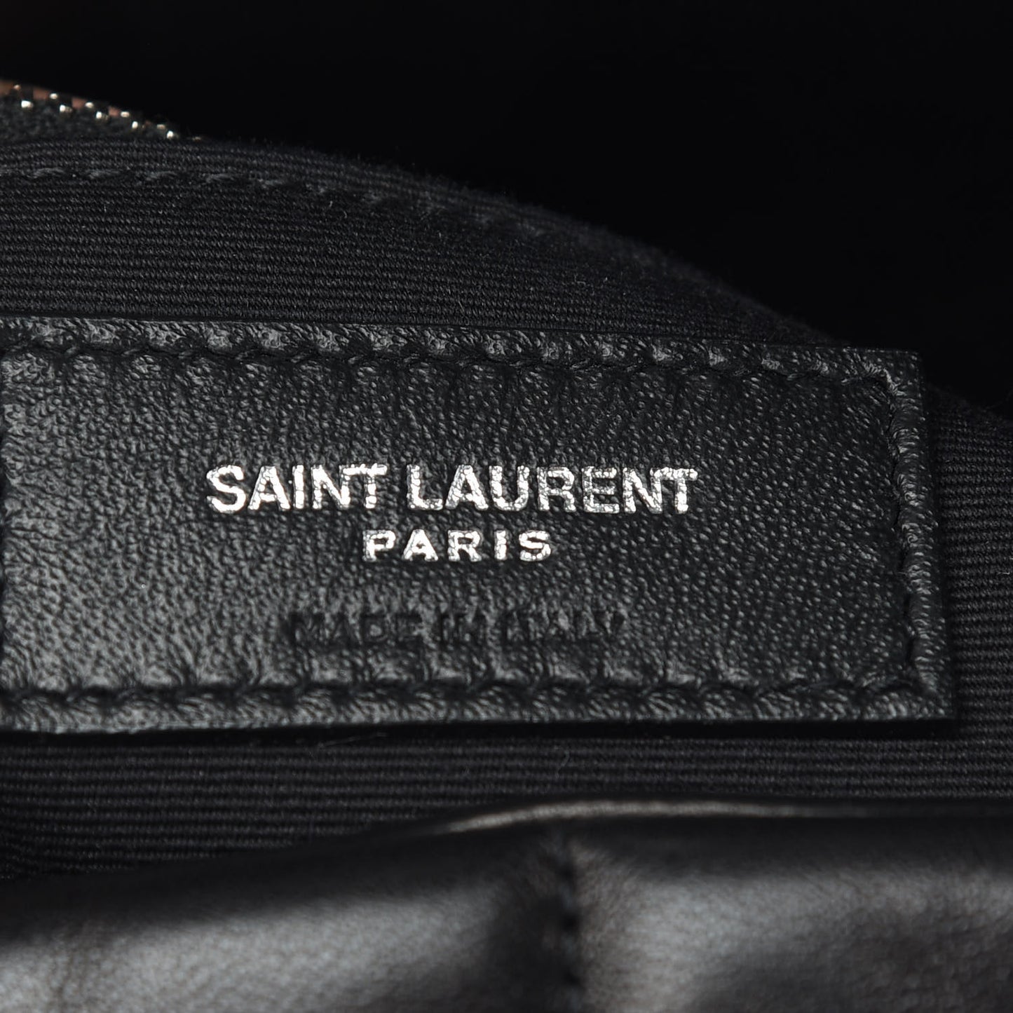 Lambskin Quilted Small Loulou Puffer Monogram Chain Satchel Black
