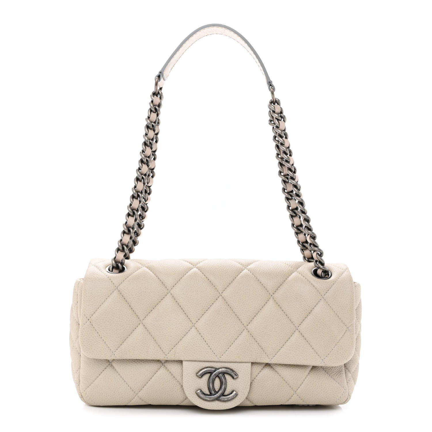 Chanel Caviar Quilted Coco Casual Flap Ivory 1 of 10
