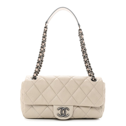 Chanel Caviar Quilted Coco Casual Flap Ivory 1 of 10