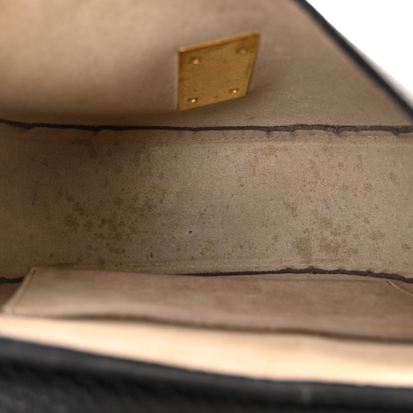 Grained Lambskin Nano Drew Shoulder Bag Black