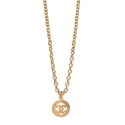 Chanel Chain CC Long Pendant Necklace Gold 1 of 6