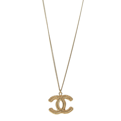Chanel CC Necklace Matte Gold 1 of 5
