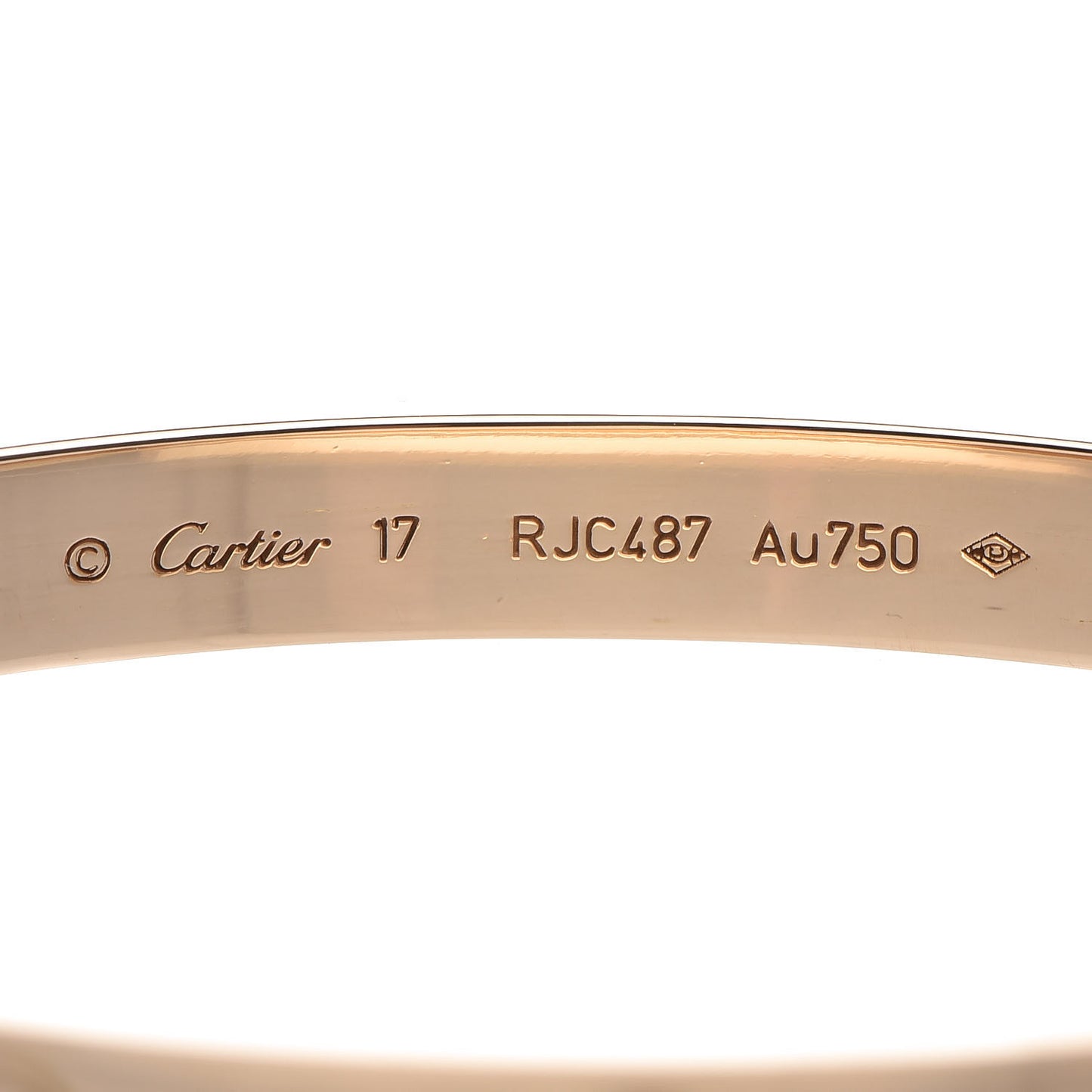 18K Yellow Gold LOVE Bracelet 17
