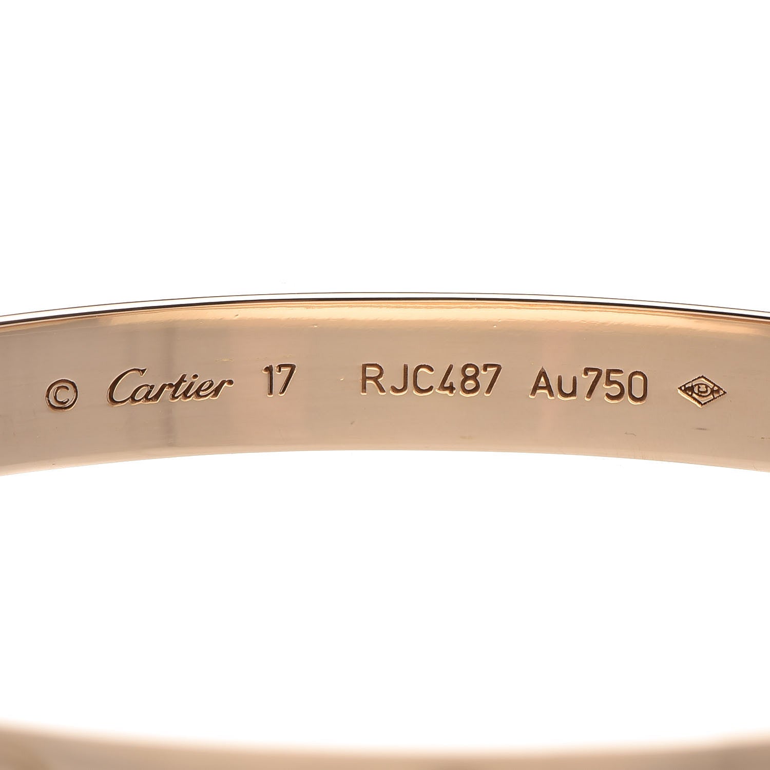 Cartier 18K Yellow Gold LOVE Bracelet 17 6 of 7
