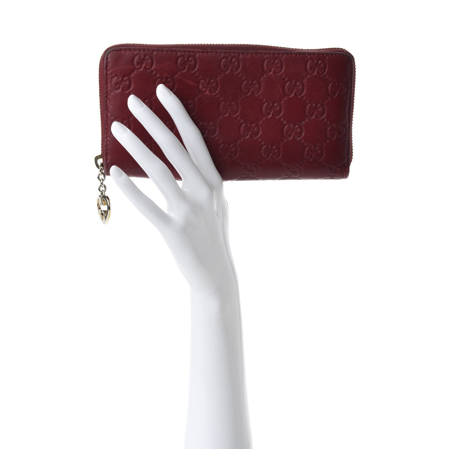 Gucci Guccissima Lovely Zip Around Wallet Dark 2 of 7