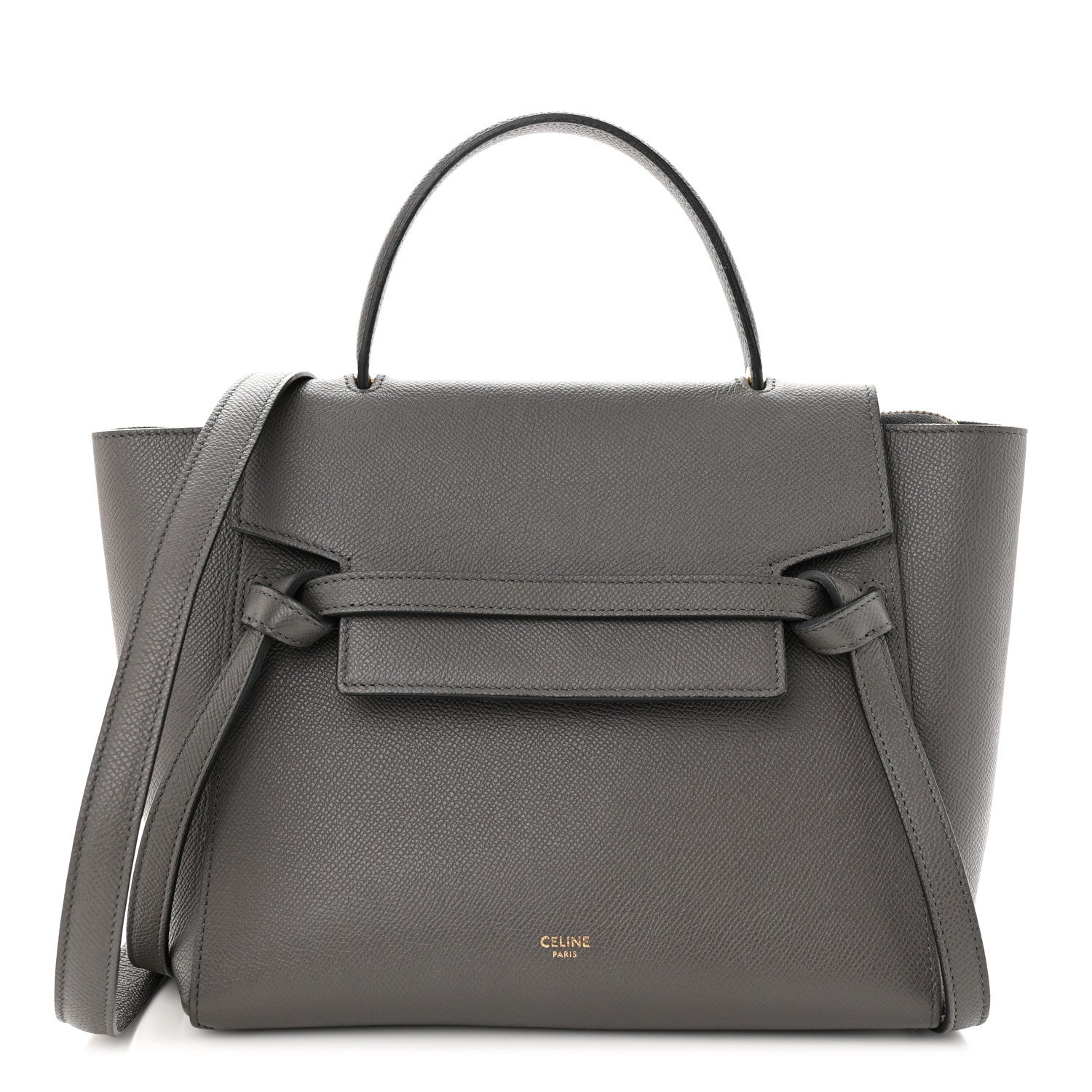 Celine Grained Calfskin Mini Belt Bag Grey 1 of 13
