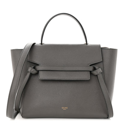 Celine Grained Calfskin Mini Belt Bag Grey 1 of 13