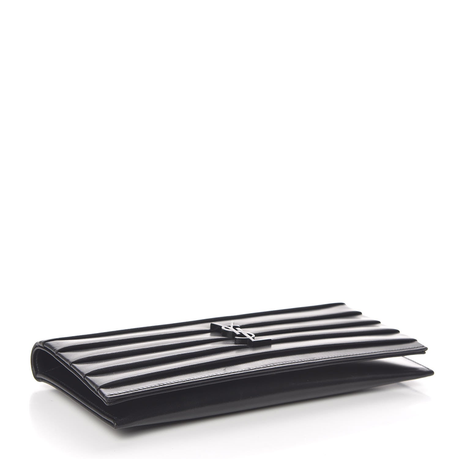 Saint Laurent Calfskin Monogram Smoking Clutch Black 4 of 7