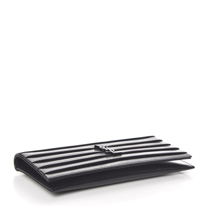 Saint Laurent Calfskin Monogram Smoking Clutch Black 4 of 7