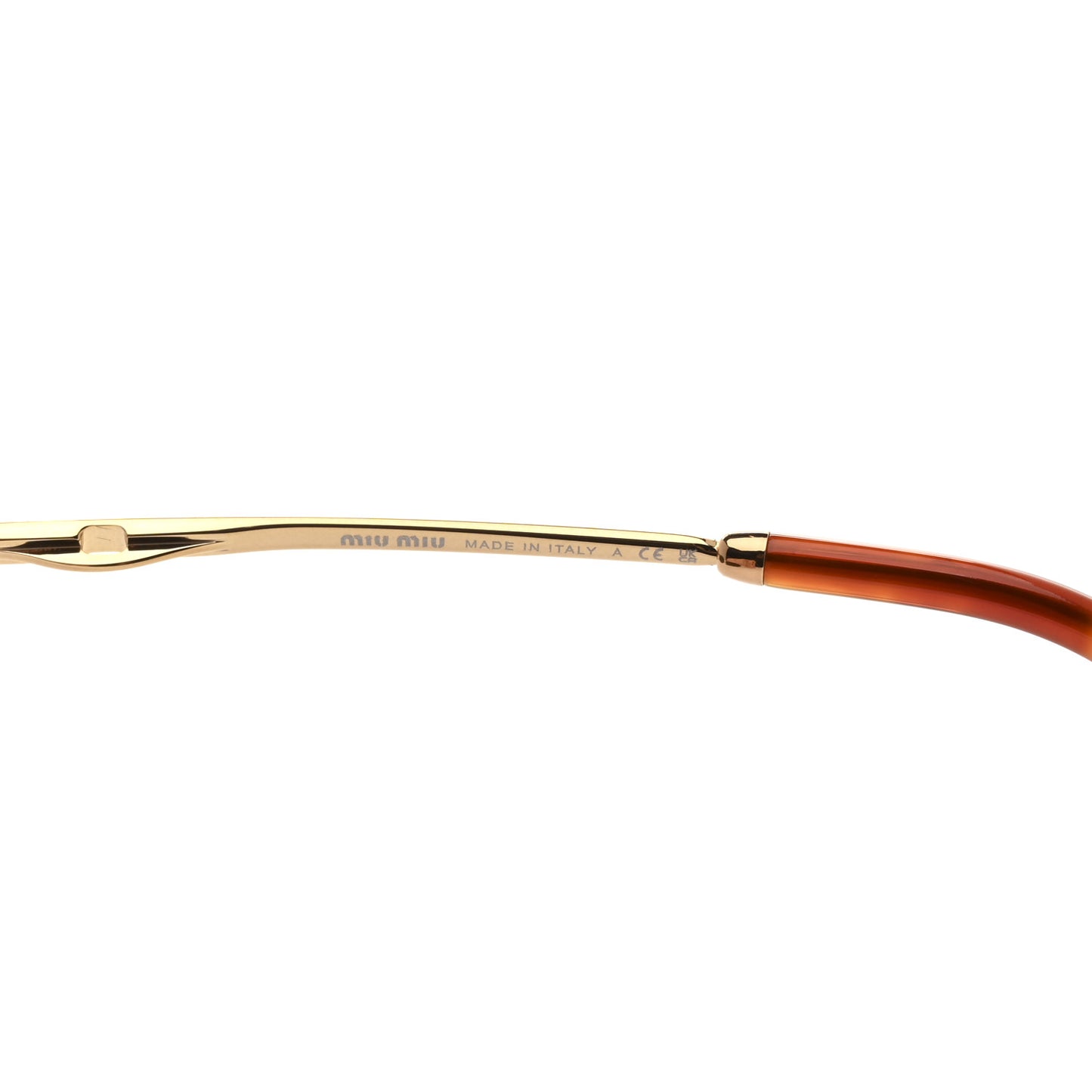 Metal Oval Sunglasses SMU52Y Black Gold