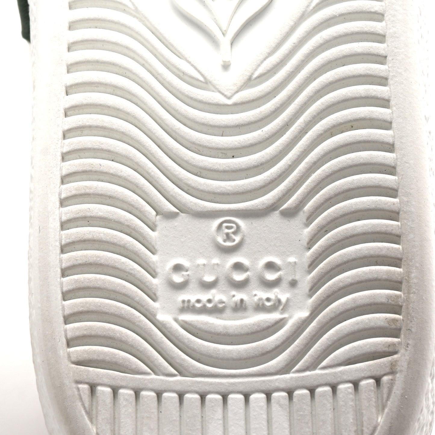 Calfskin Cat Embroidered Womens Ace Sneakers 35 White Green
