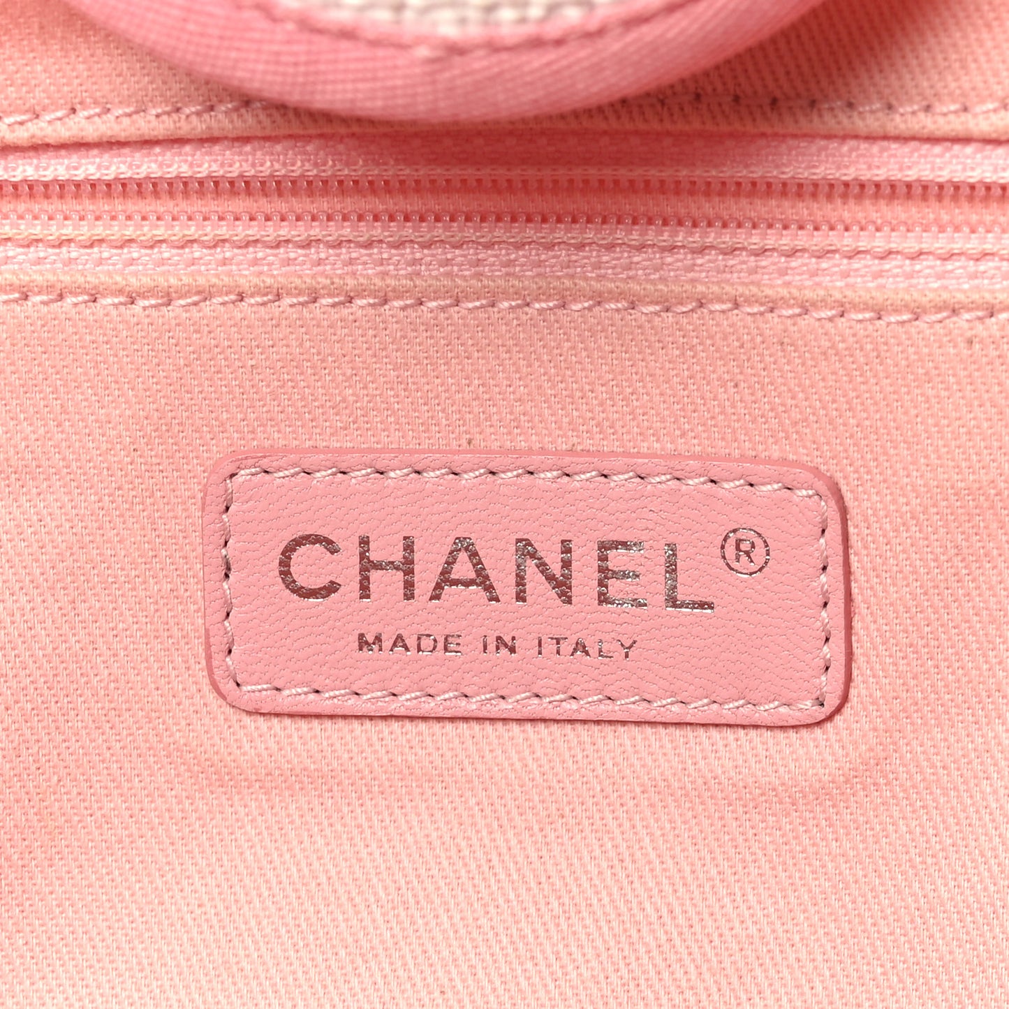Woven Straw Raffia Medium Deauville Tote Pink