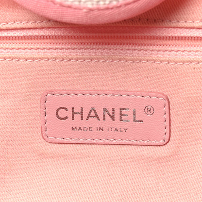 Chanel Woven Straw Raffia Medium Deauville Tote Pink 6 of 9