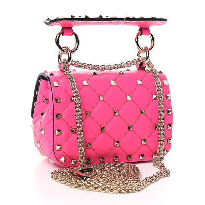 Valentino Garavani Calfskin Micro Rockstud Spike Shoulder Bag Azalea 3 of 11