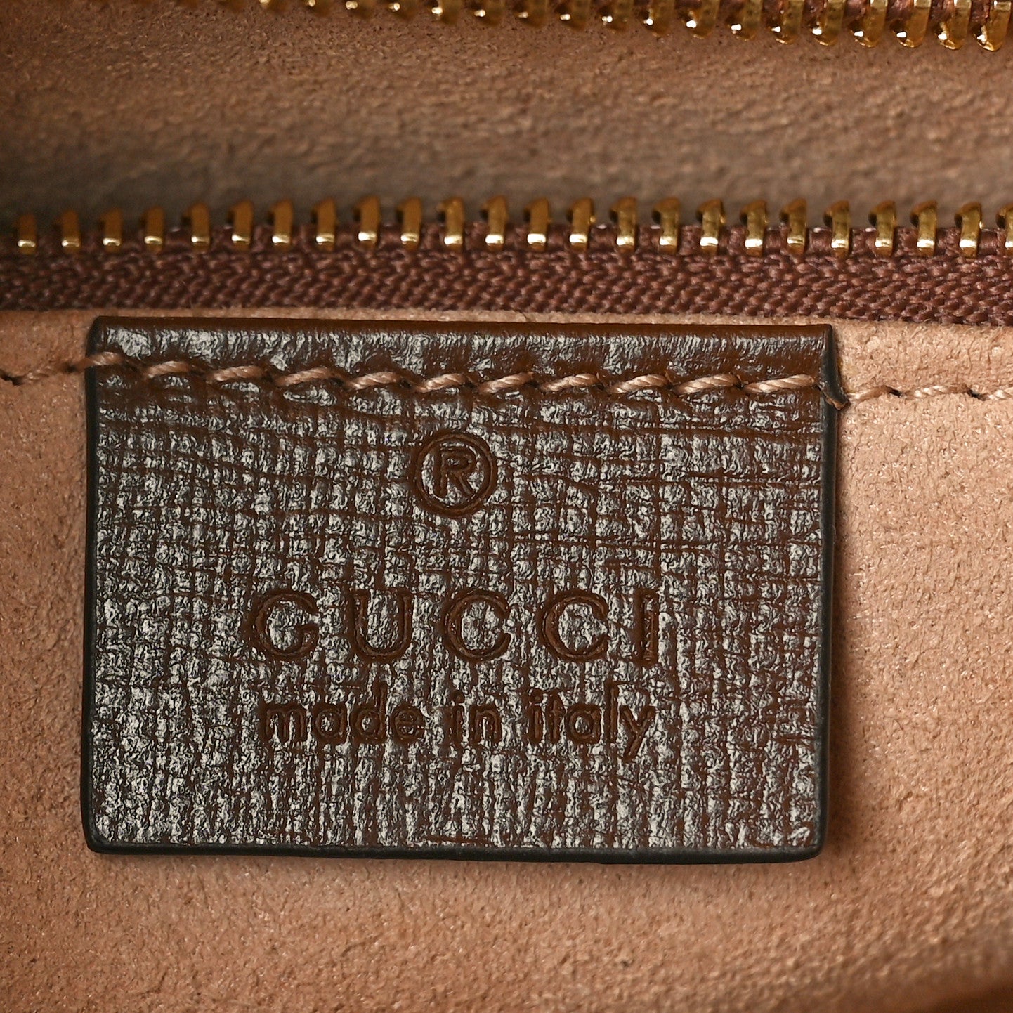 GG Supreme Monogram Horsebit 1955 Shoulder Bag Beige Brown Sugar