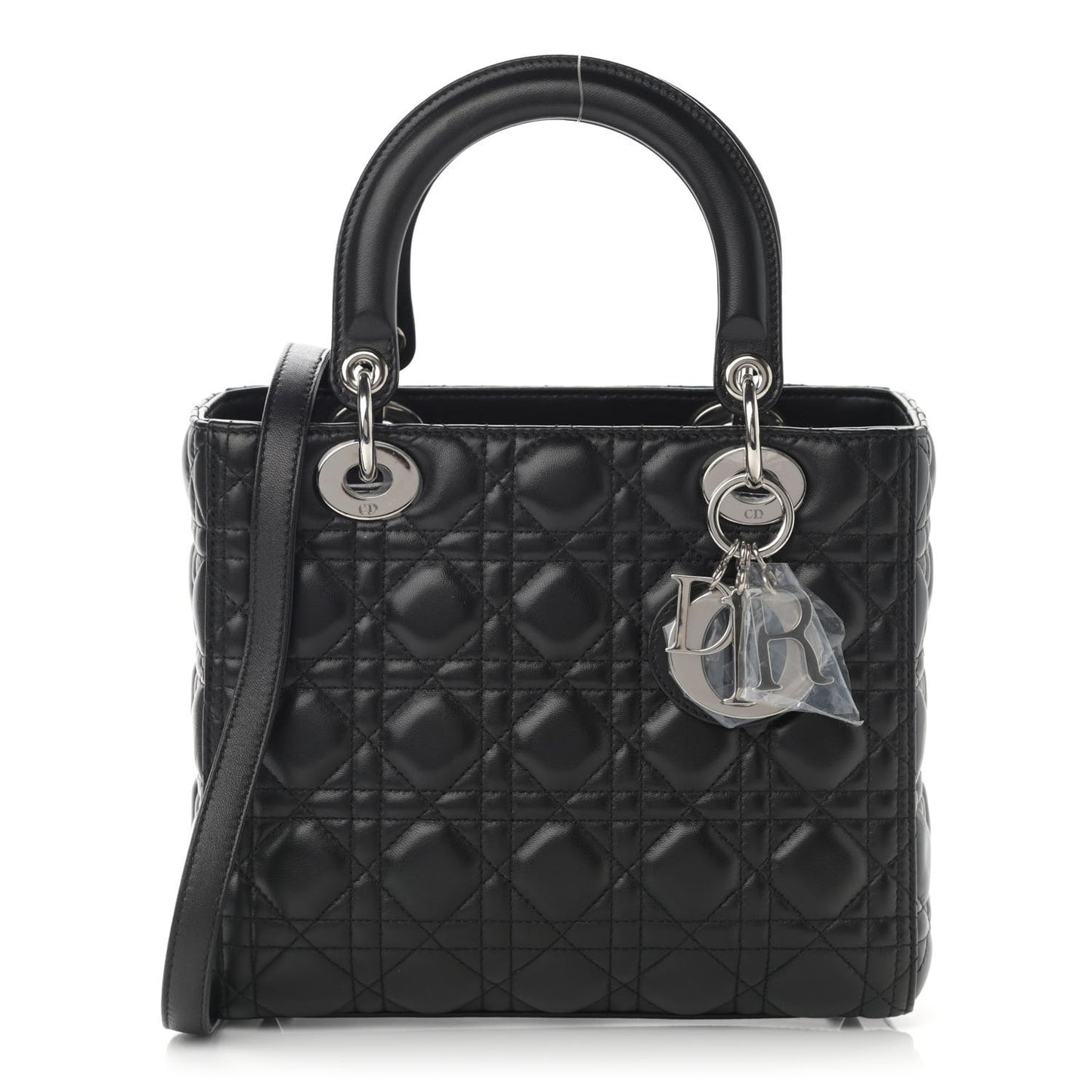 Lambskin Cannage Medium Lady Dior Black