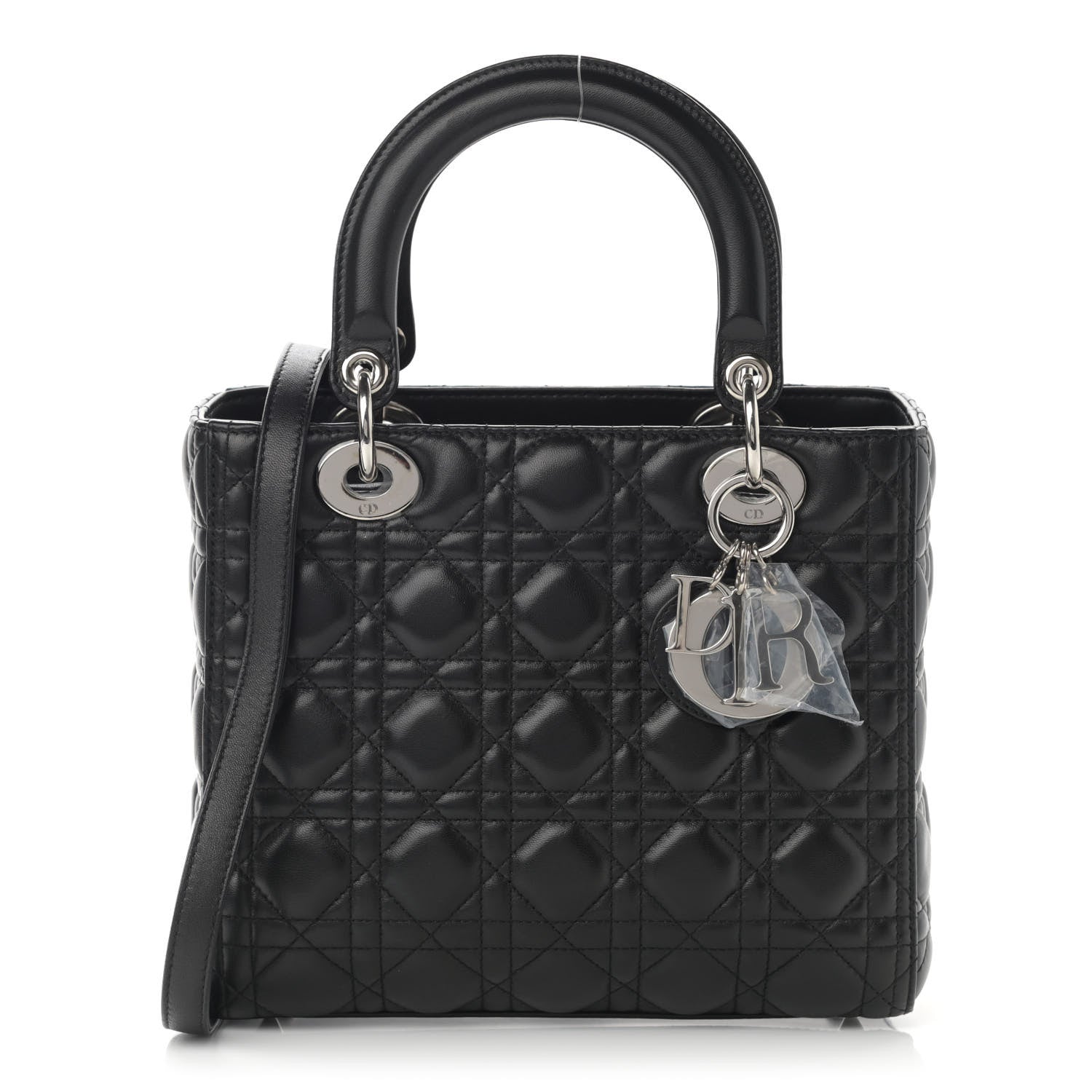 Christian Dior Lambskin Cannage Medium Lady Dior Black 1 of 11