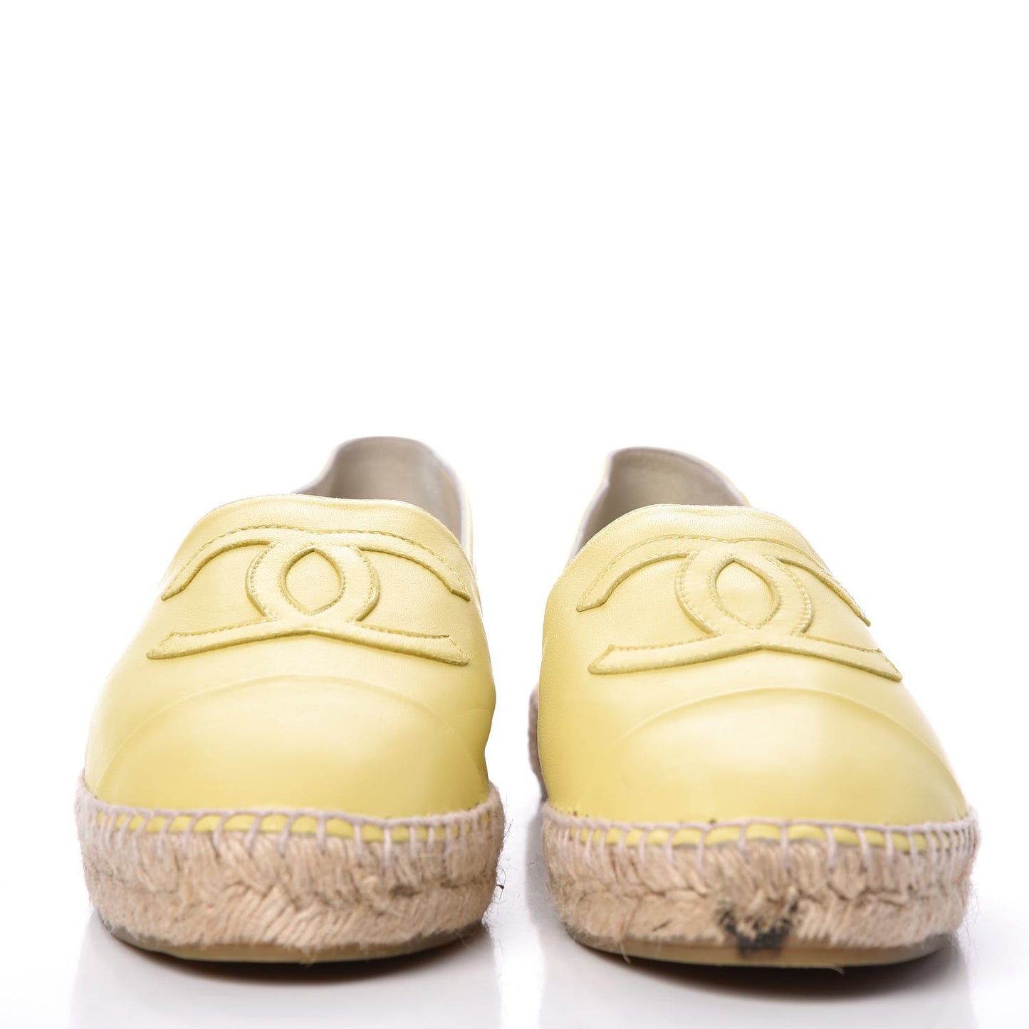 Lambskin CC Espadrilles 41 Yellow