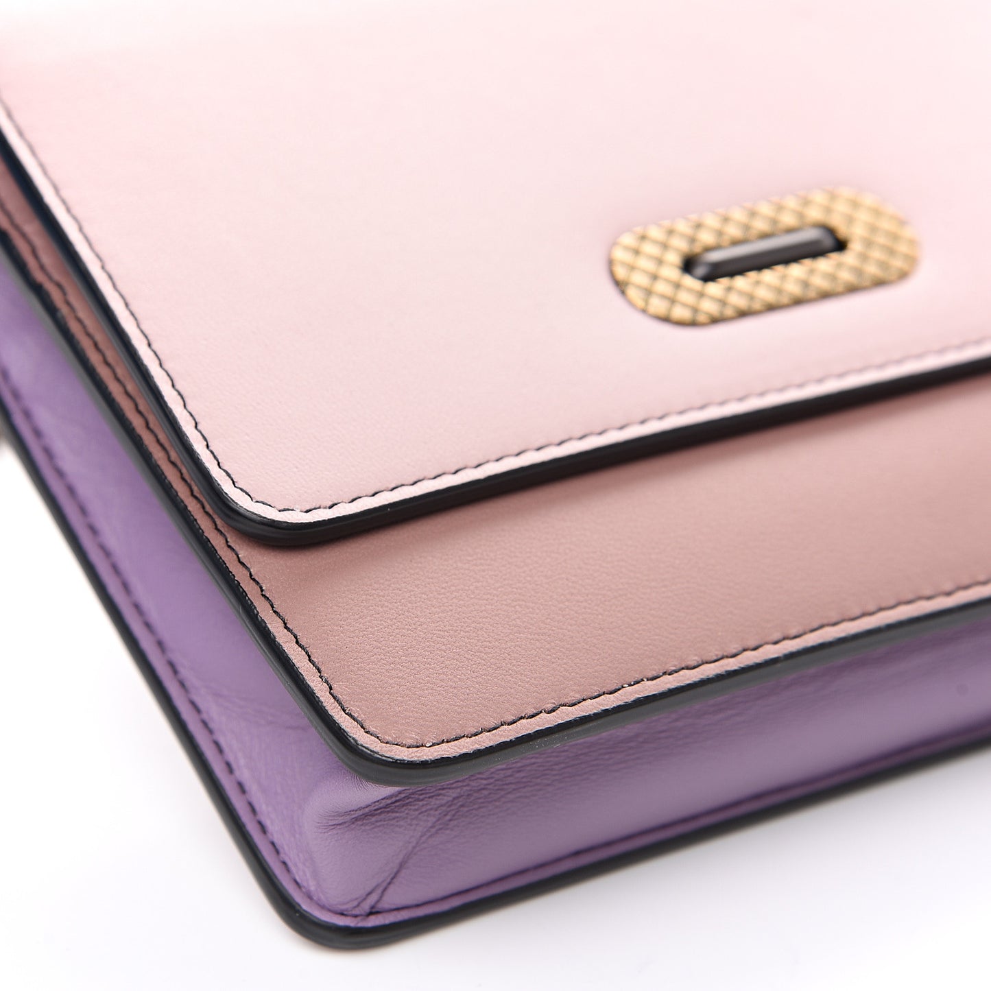 Nappa Tri-Color Chain Wallet Magnolia Deco Rose Glicine