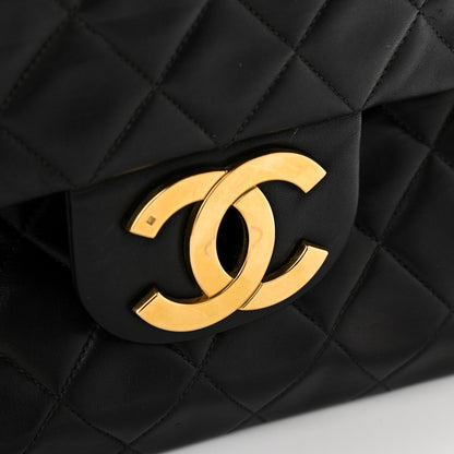 Chanel Lambskin Quilted XL Jumbo Single Flap Black 15 of 21