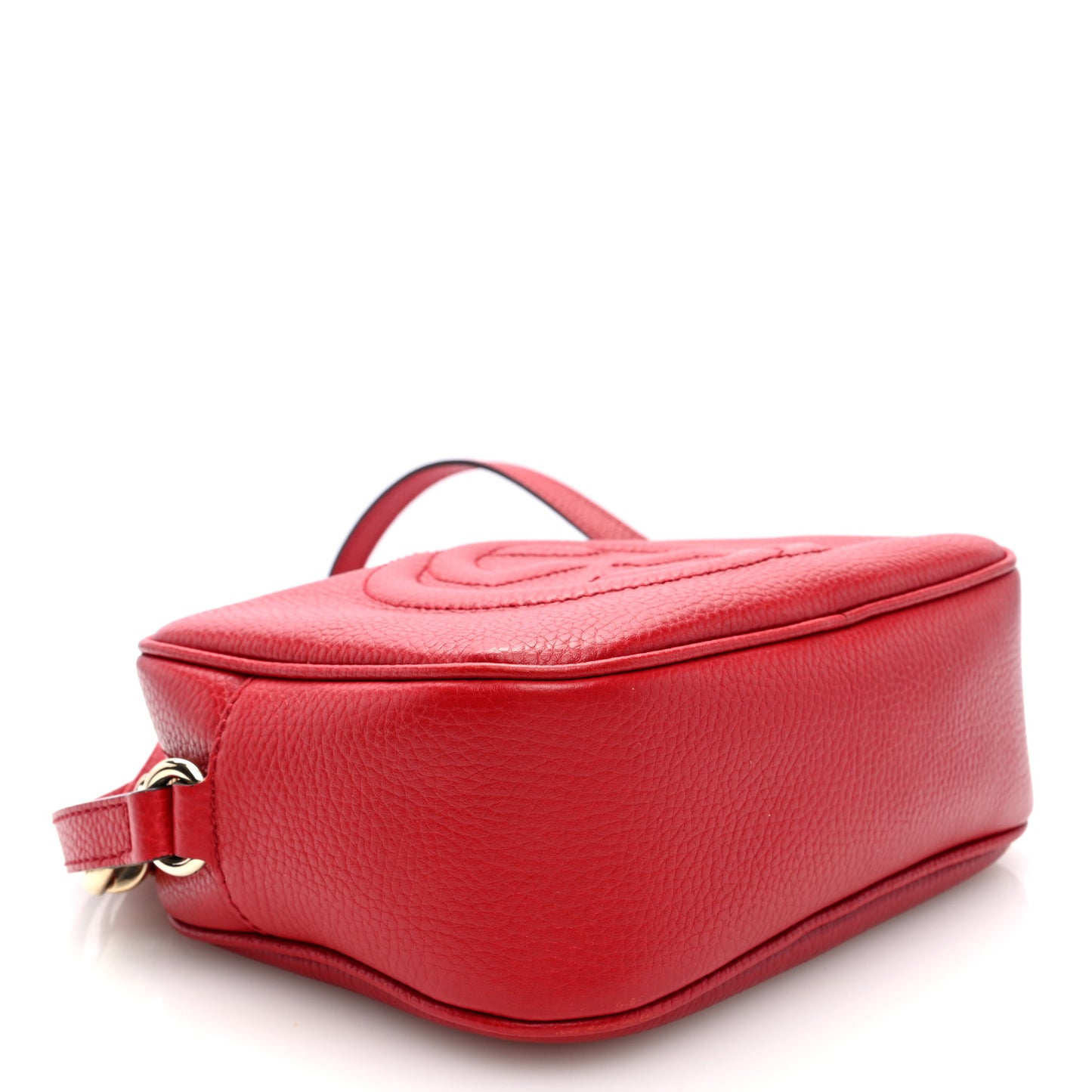 Pebbled Calfskin Small Soho Disco Bag Tabasco Red