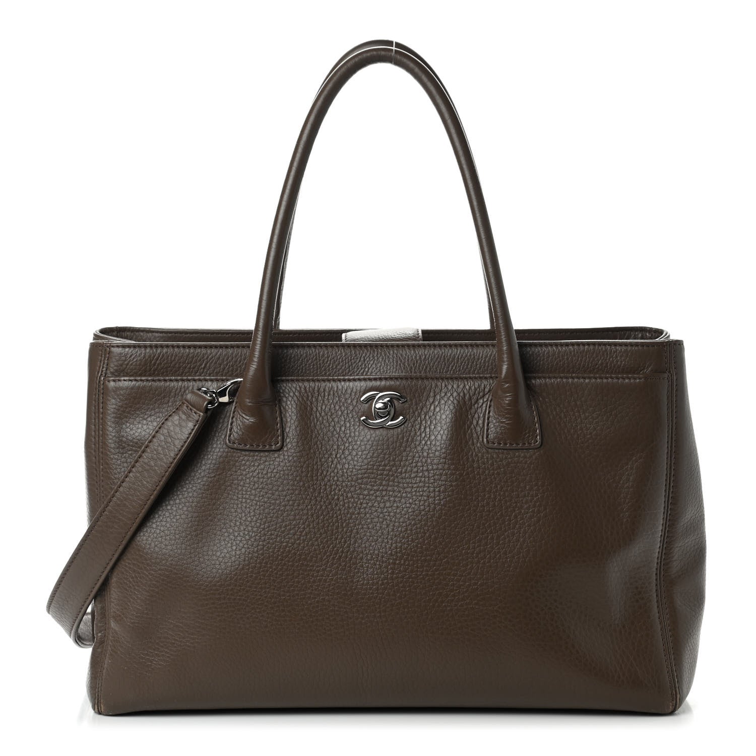 Chanel Deerskin Cerf Executive Shopper Tote Brown 1 of 12